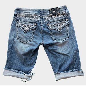 MISS ME BEDAZZLED BERMUDA SHORTS